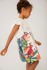 Boboli 226033-1111 Cotton dress for girl, cream color