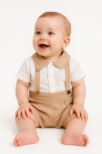 Beige boy's romper Ersin baby 1104-5625-1