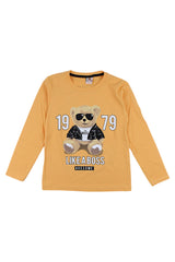 Boy's Teddy Bear Blouse Yellow Ecrin 1143-6825-50