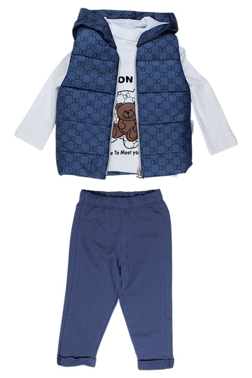Boy's navy blue vest set Partner 1145-6825-23