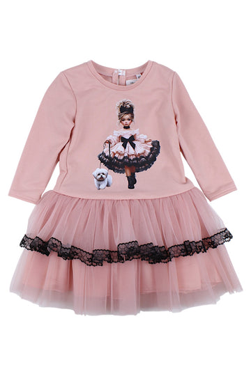 Girls' pink ballerina dress Guliwerkids 3328-221025