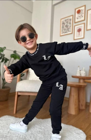 Boys' black tracksuit Kocak, Los Angeles, 1302-31725-14