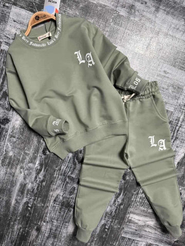 Los Angeles tracksuit for boys olive Kocak 1302-31725-36