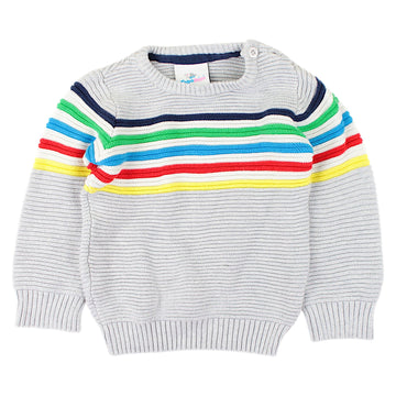 Boy's rainbow over-the-head sweatshirt used Topomini code 158