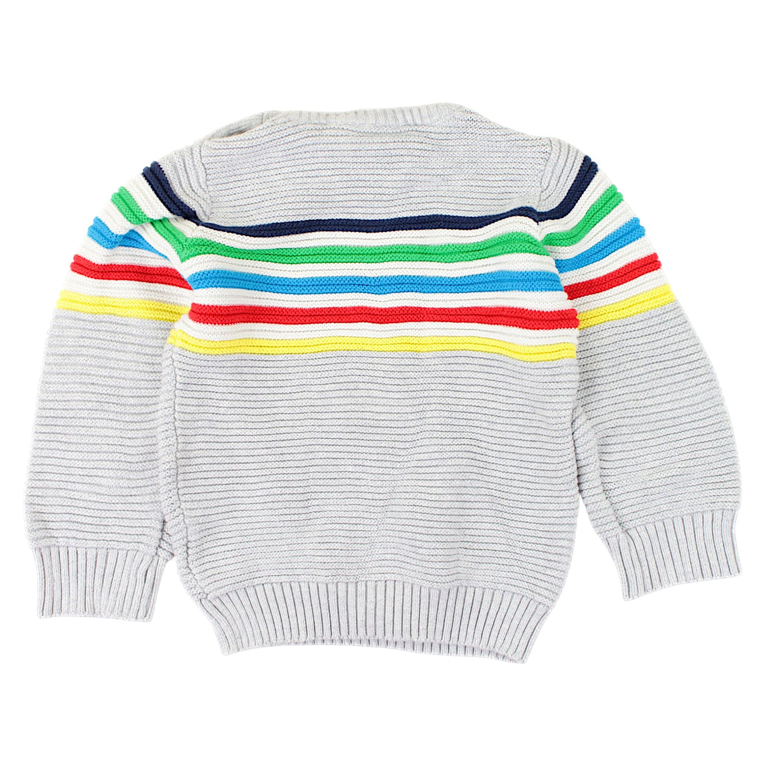 Boy's rainbow over-the-head sweatshirt used Topomini code 158