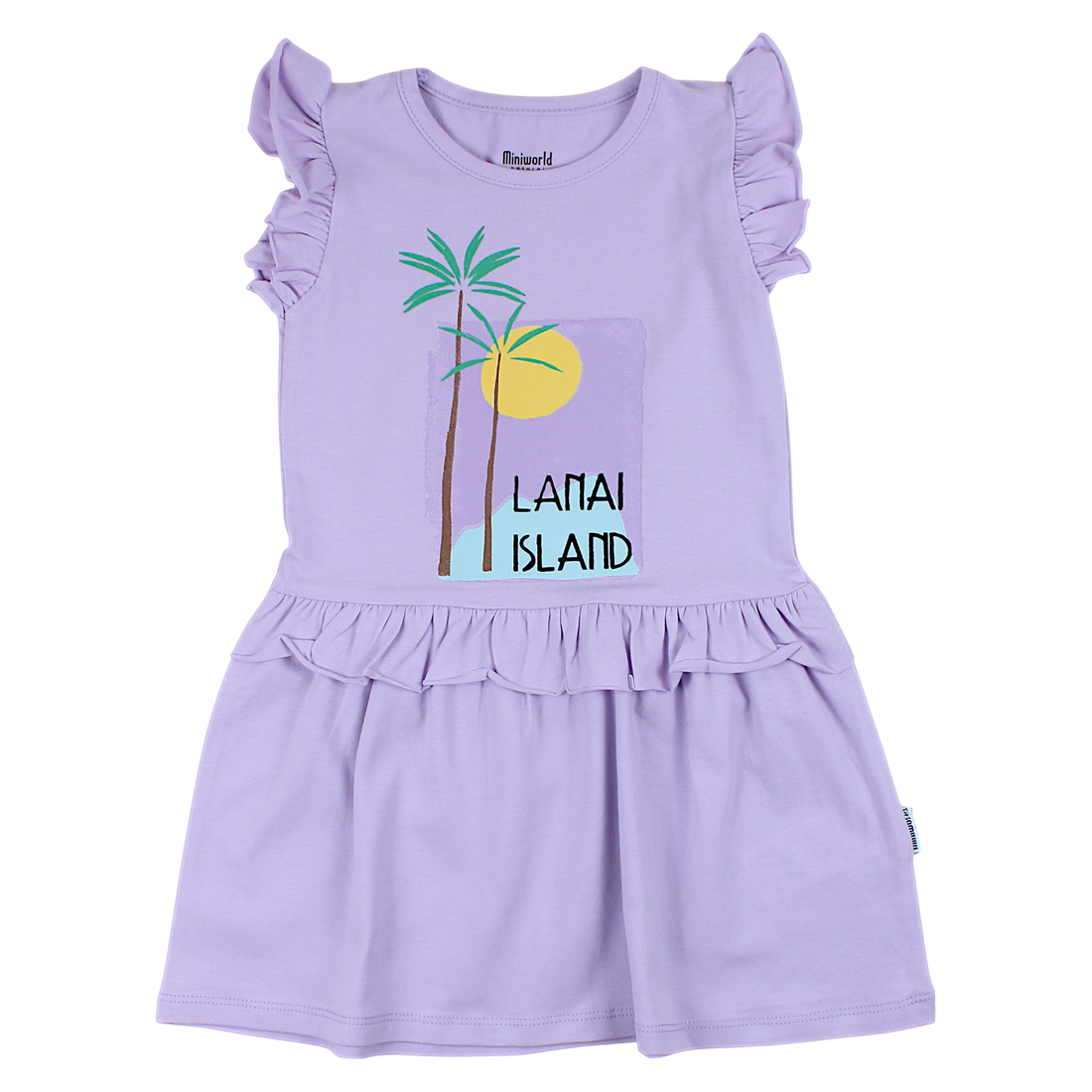 Girls' purple ruffle dress Mini Word 17056-13525
