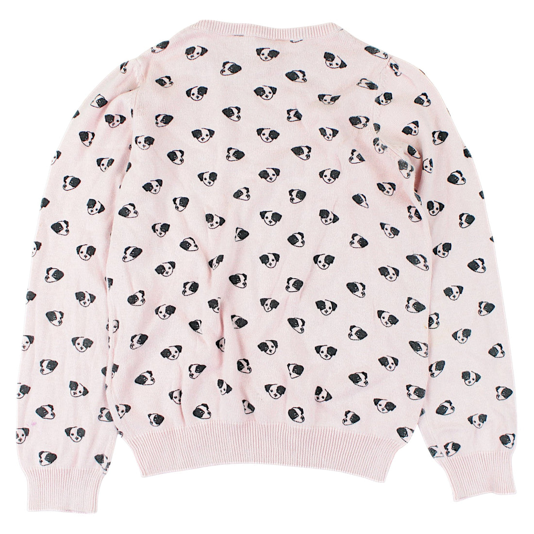 Girls' over-the-head dog sweater, used H&amp;M code 167