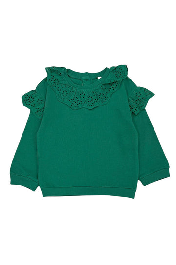 Lace blouse girl green 18811-161223 GKMOD