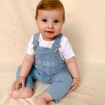 Baby Buu girls dungarees set, color jeans, 1960-15425-26