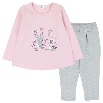 Bunny shorts set for girls pink Breeze 19613-5325-40