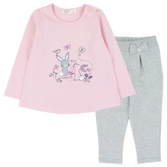 Bunny shorts set for girls pink Breeze 19613-5325-40