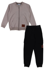 Boy's beige combat trousers set Kocak S-2008-6825-1