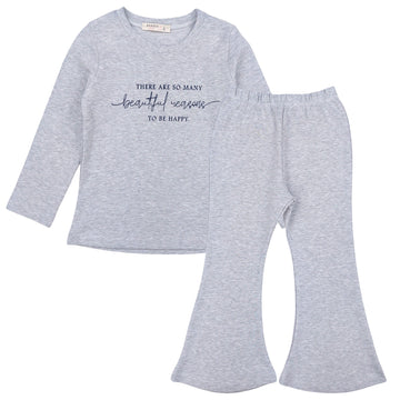 Set of blouse and bell bottoms for girls gray Breeze 19709-23824 GKMOD