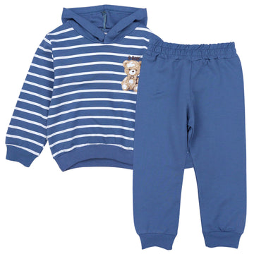 Boy's 2-Piece Striped Sports Suit Blue Donino 40644-23824 GKMOC