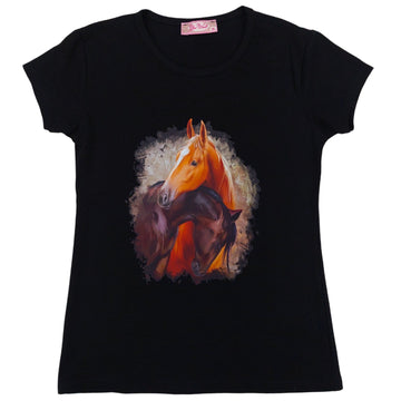 Girls cotton blouse black Your Word 5434-23824 GKMOD