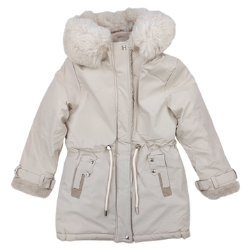 Girl's winter parka jacket beige Happy House KK-2245-211024