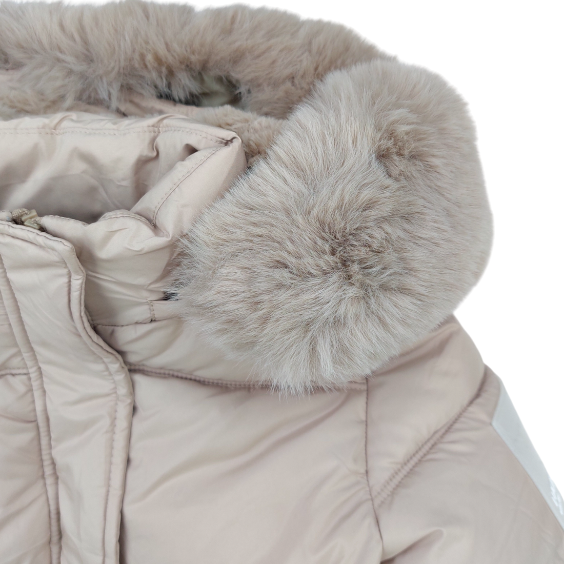 Long winter jacket for girls beige Happy House KK-2251-211024