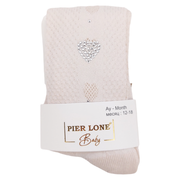 Girls' scented sequin tights beige Pier Lone 1673-161024