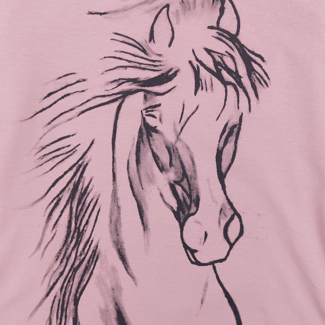 Cotton blouse horse girl fango Your Word 434-161024