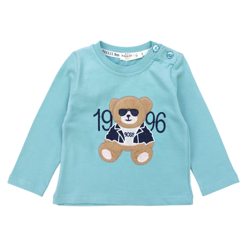 Boy's cotton blouse with teddy bear mint Breeze 21143-191024-32