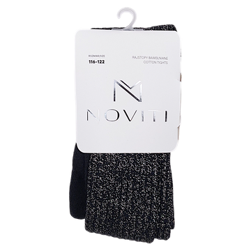 Girls' shiny tights silver Noviti RB005-41124-65