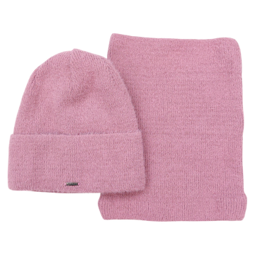Set of hat and scarf for girls powder pink Grans BC25-41124-39