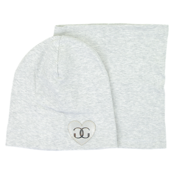 Set of hat and scarf for girls, gray Gracek 2027-11-7325-42