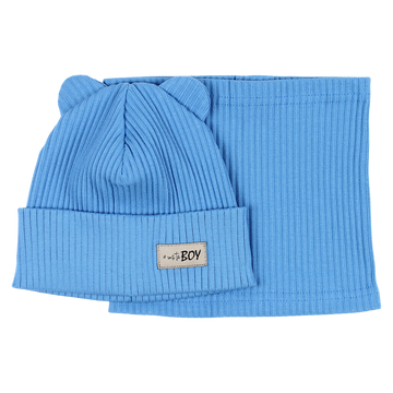 Boy's hat and scarf set marine Guliwerkids 2032-17-14325-34