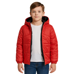 Boy's quilted transition jacket red F26 2034-17-14325-18