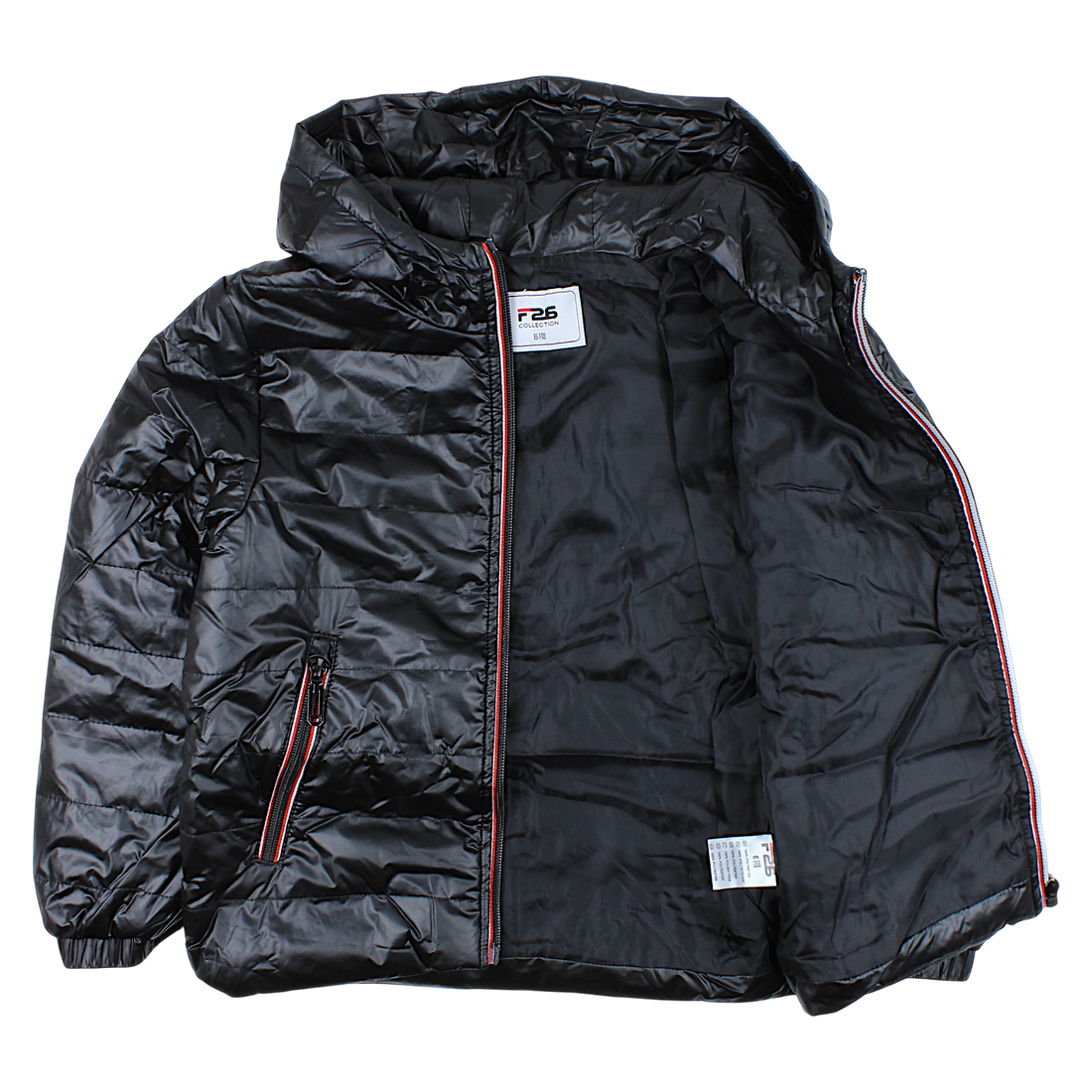 Boy's quilted zip transition jacket black F26 2034-17-14325-13
