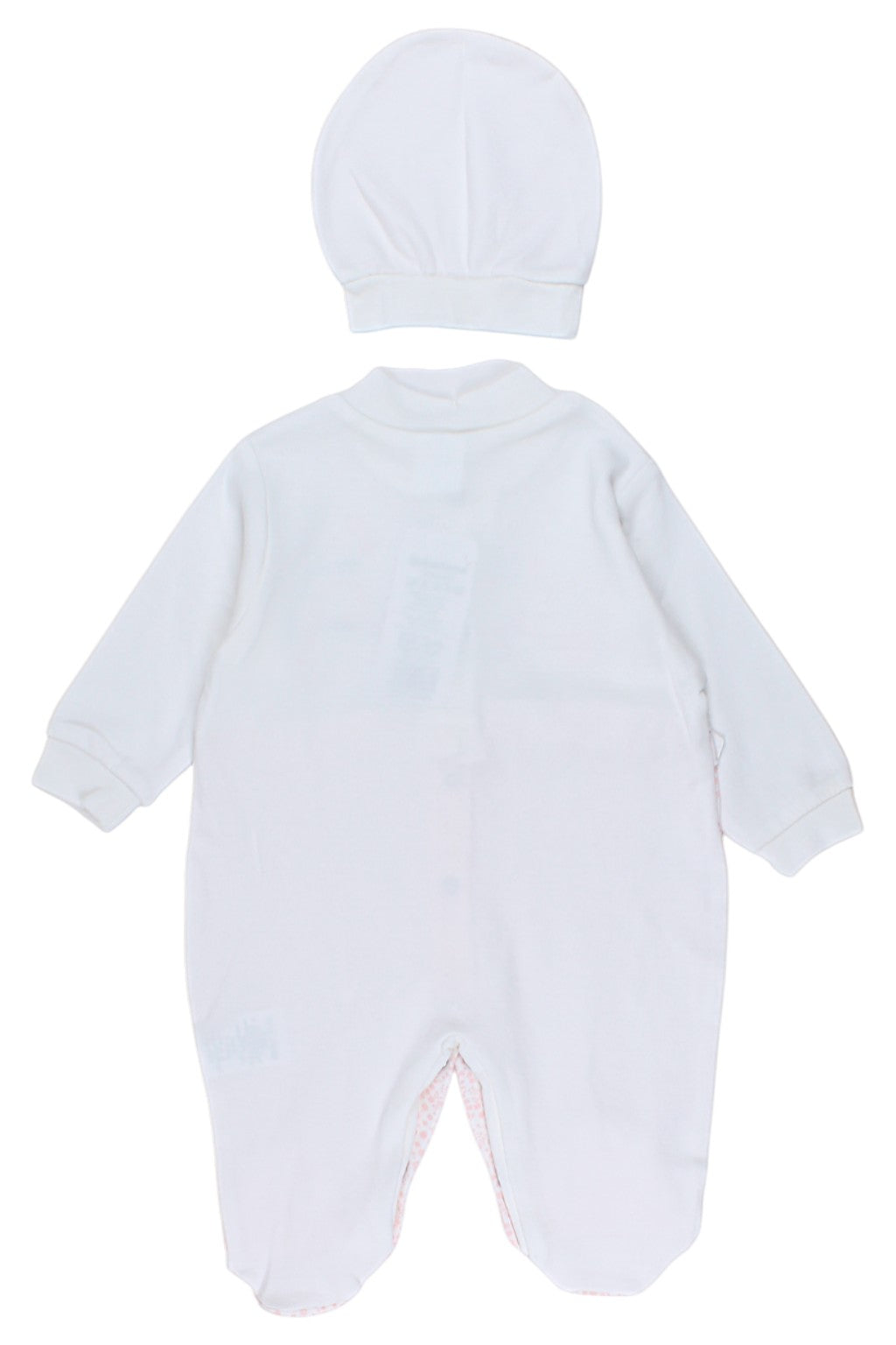 Pink baby romper and hat set for girls Bebelinna 2036-6825-40