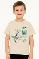 Boy's Skate T-shirt Beige Breeze 20981-9725