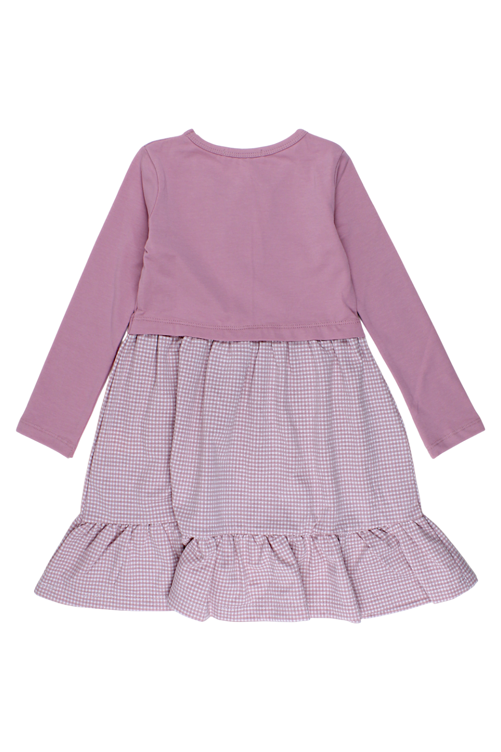Girls' powder pink checkered dress Breeze 21094-12925