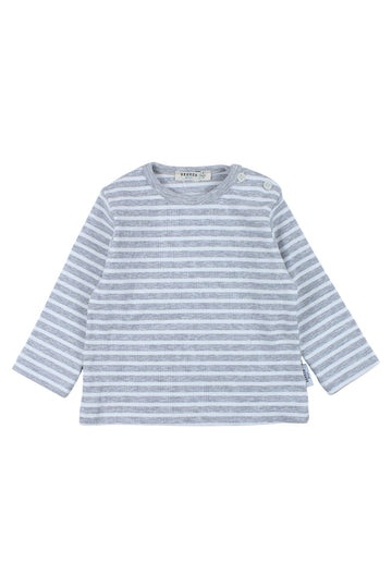 Boy's striped blouse, ash grey, Breeze 21291-291025