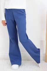 Girls' blue Breeze striped flared trousers 21564-20825