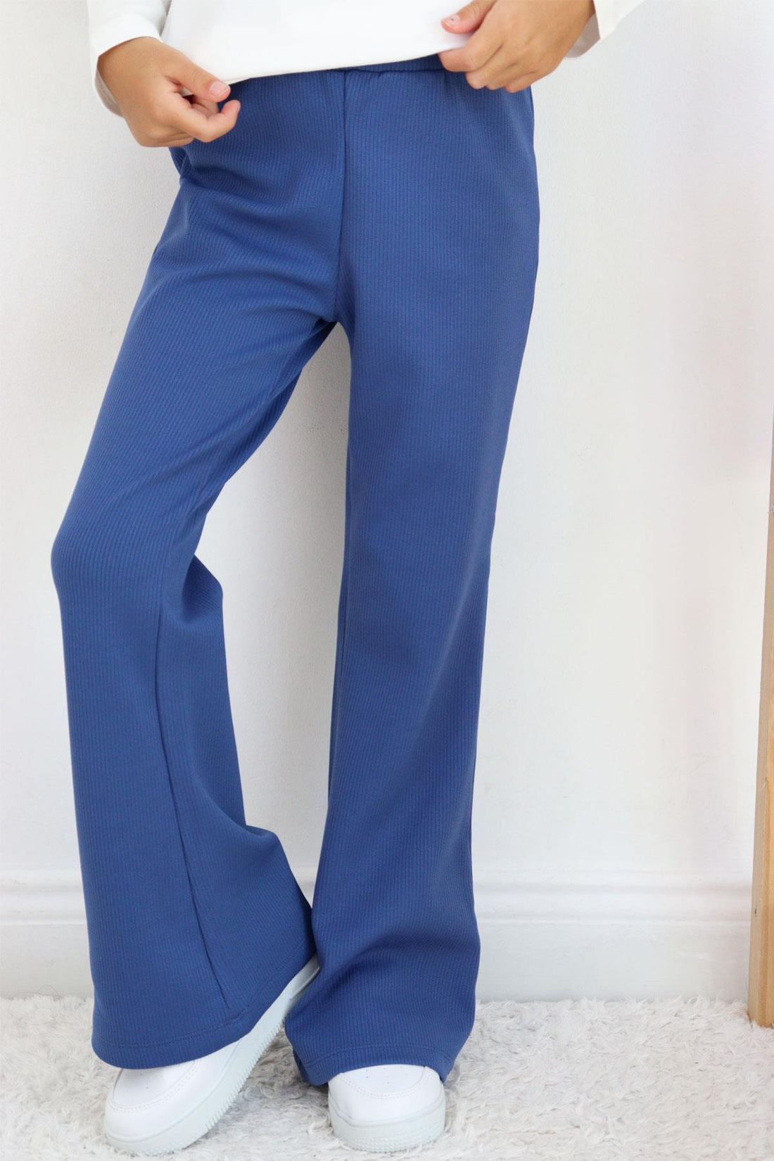 Girls' blue Breeze striped flared trousers 21564-20825