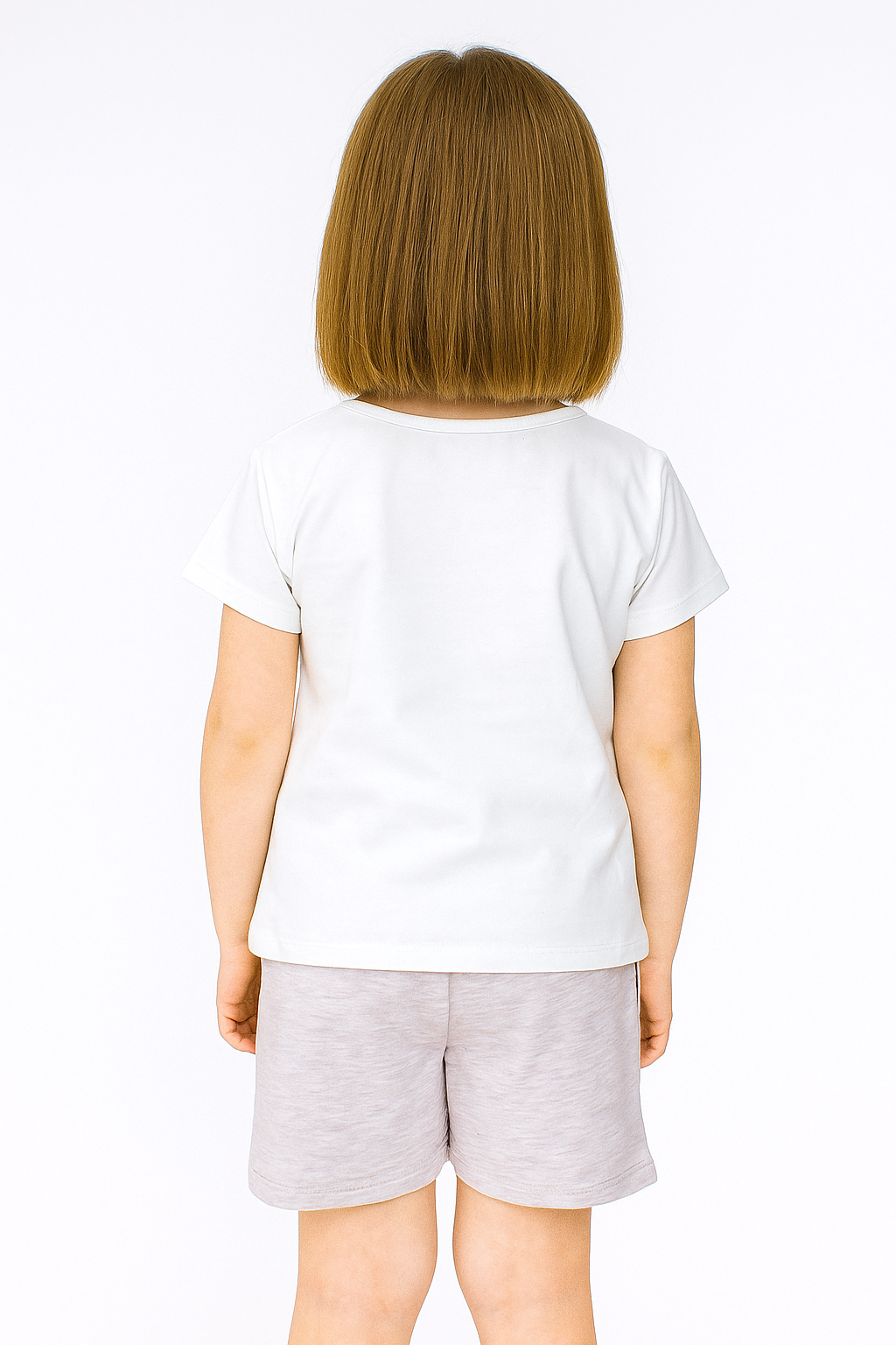 Girl's floral beige shorts set Breeze 21673-17625