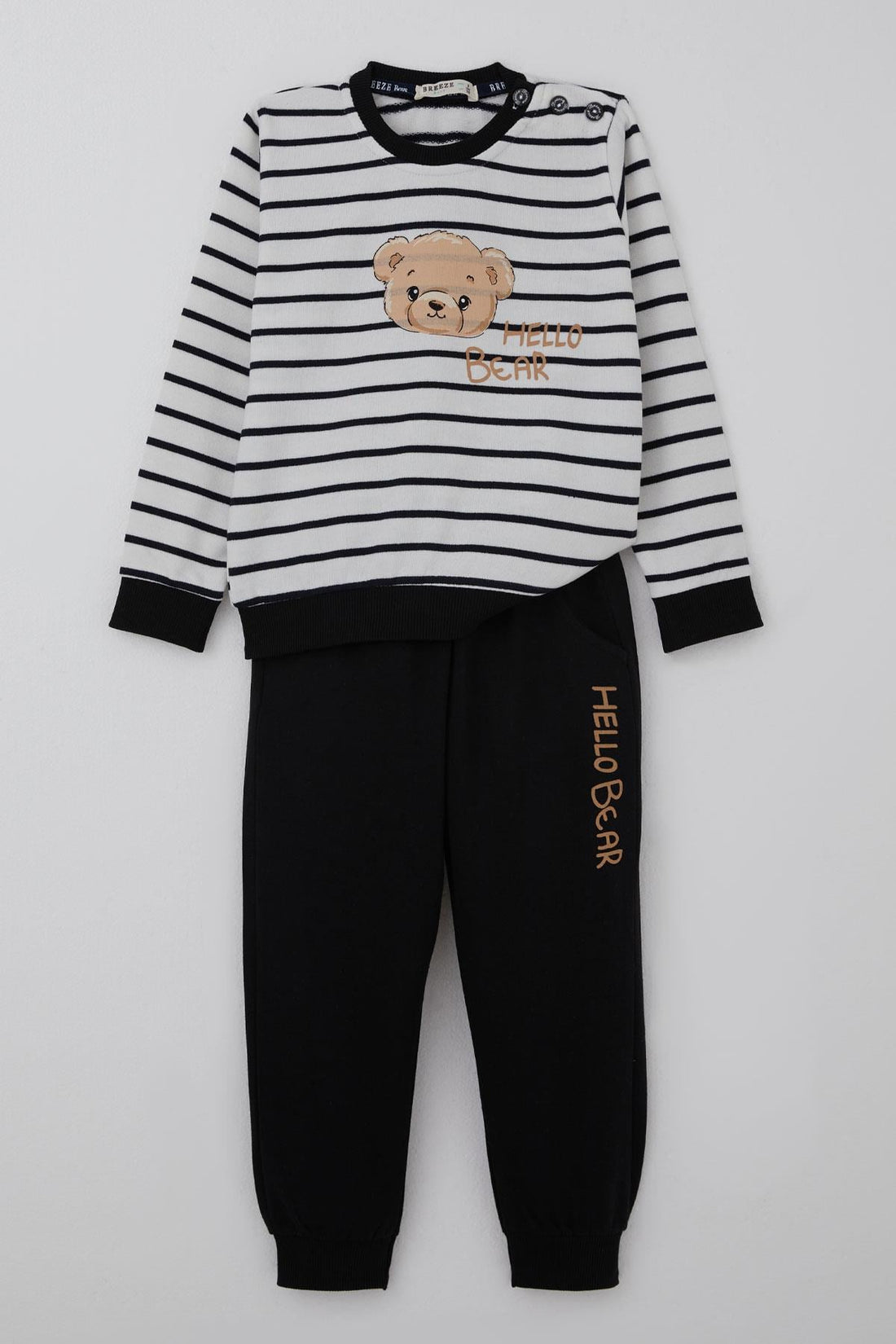 Dres chłopięcy czarny w paski Breeze 22487-3326-14