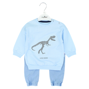 Baby Buu 2296-27225-35 blue dino boy set
