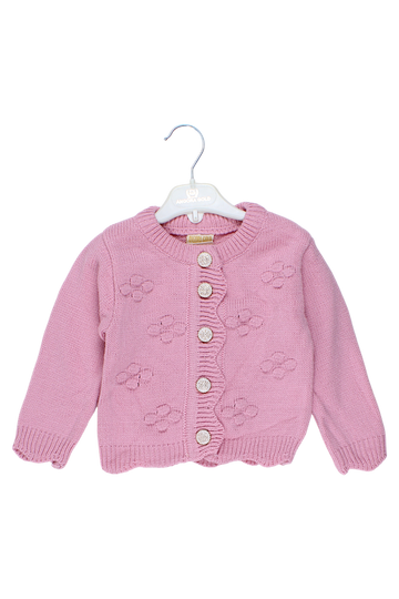 Girls' pink cardigan sweater Angora Gold 2417-11925