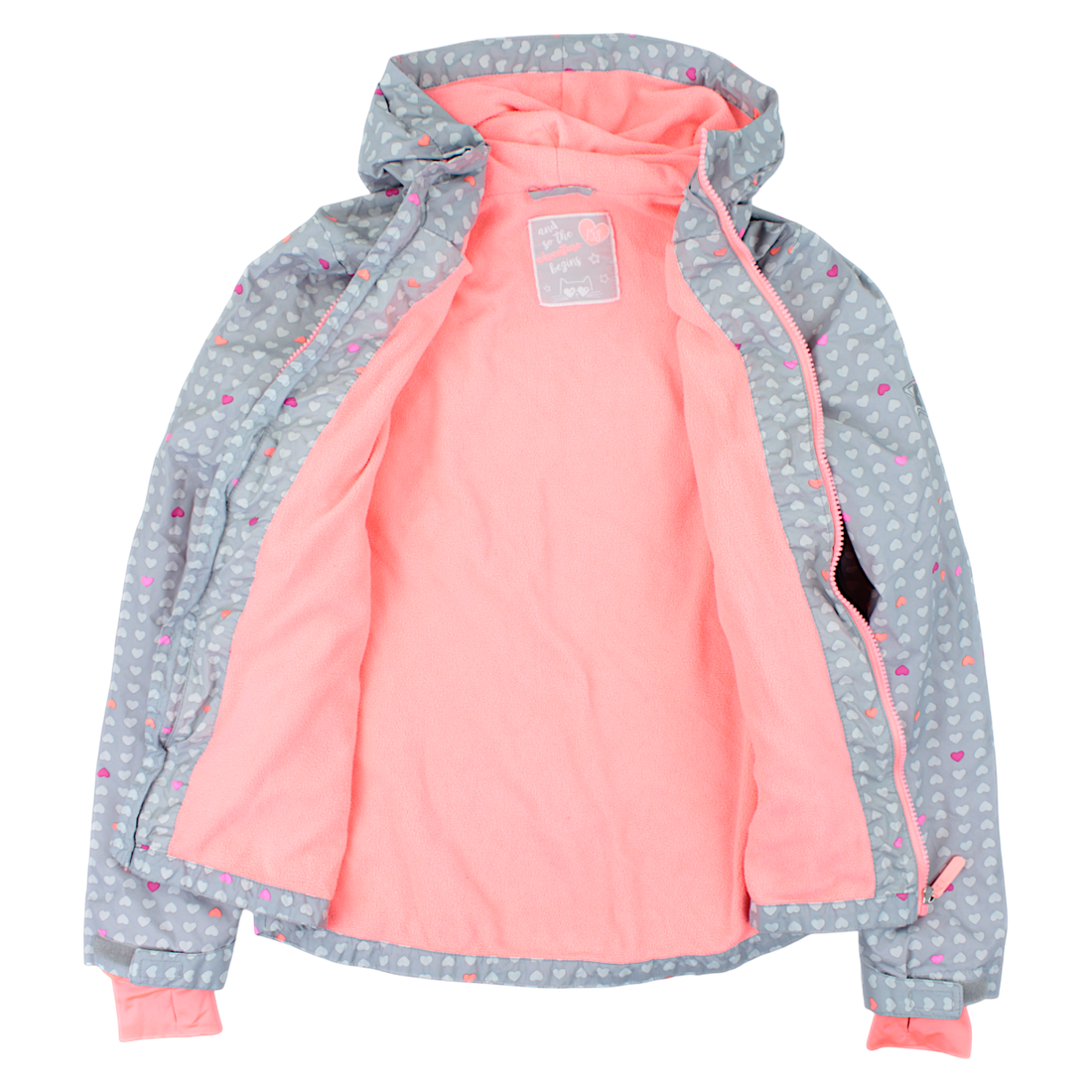 Girls' gray jacket used COOLCLUB 241
