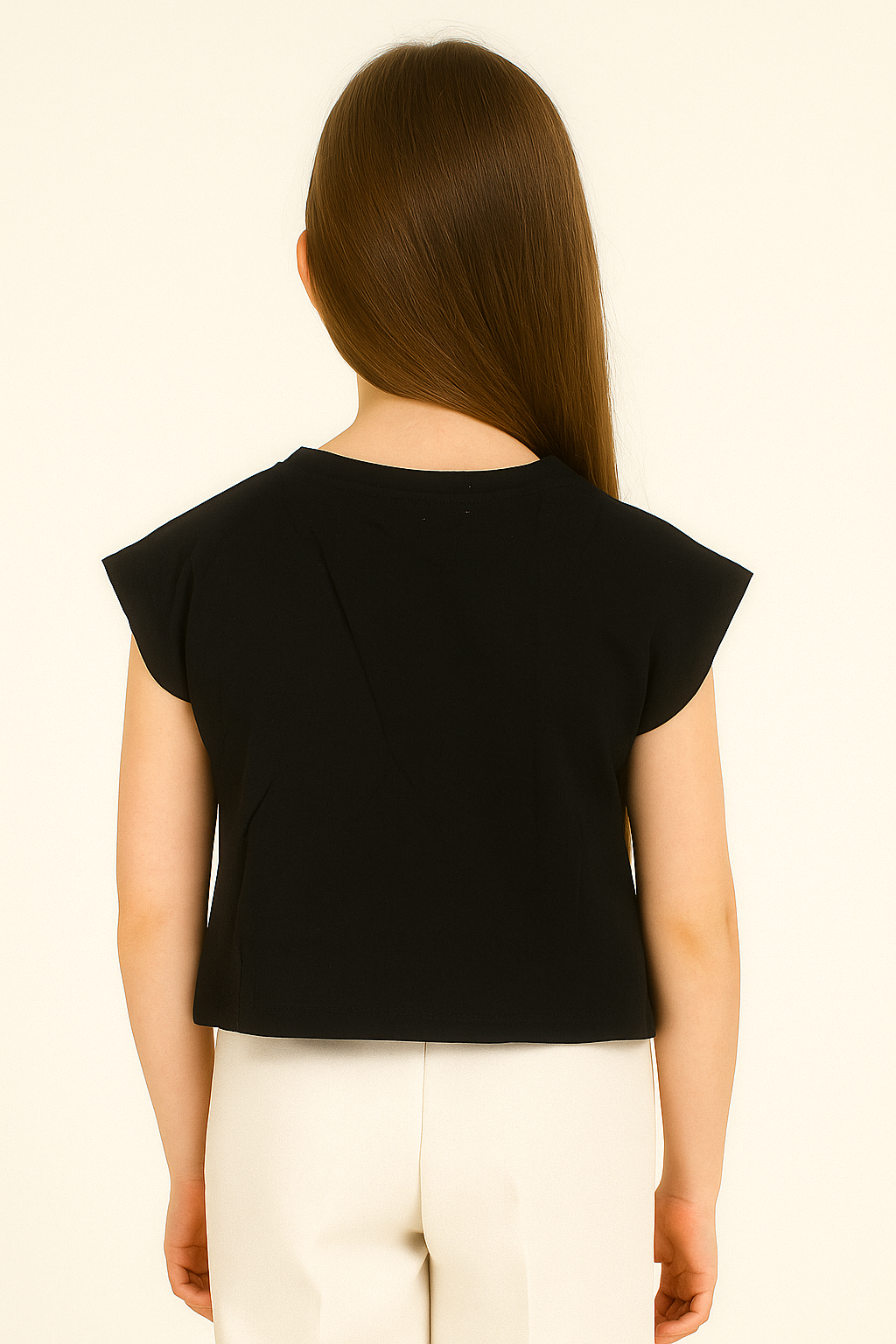 Girls' blouse black Happy Star 2423-12625