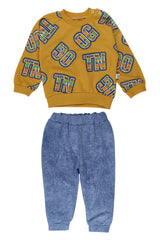 Boy's yellow tracksuit set Anilco baby 2505-241025