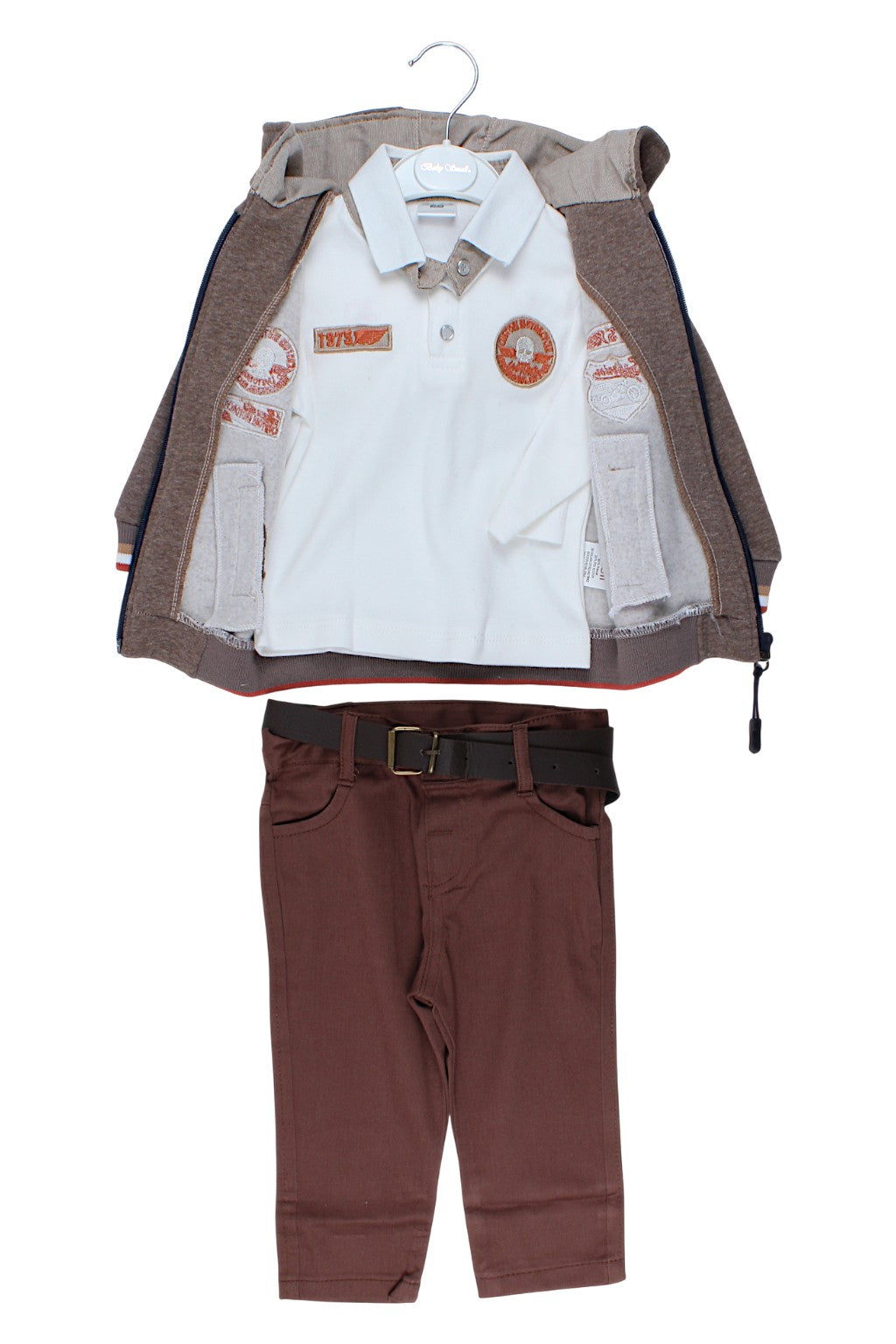 3-piece formal set for boys, brown, Baby Small 2541-291025-4