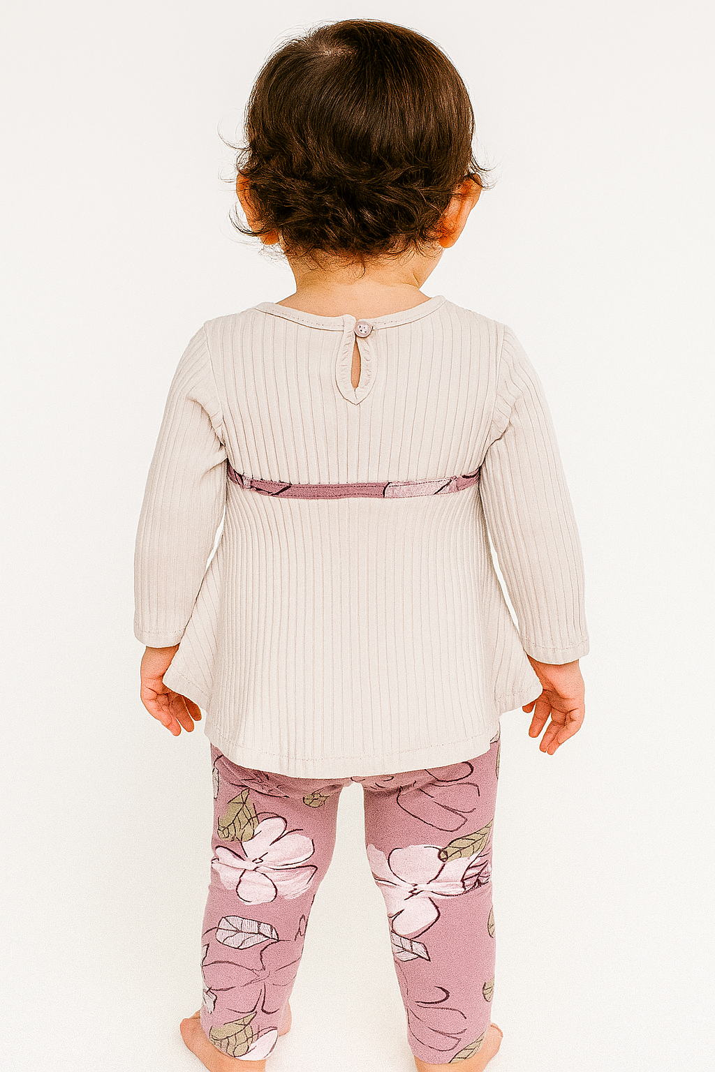 Girls' tunic with leggings Beige Deco 26-362-16725-1