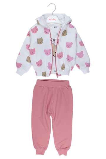 Oh hi 3-piece tracksuit for girls white Mini club 271-27825