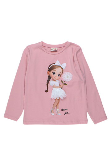 Girls' blouse, powder pink, File 2797-16925