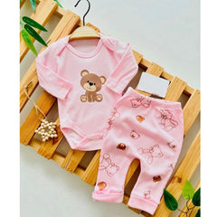 Set of bodysuit and sleepsuit for girls pink Nayinom 2418-27225-40
