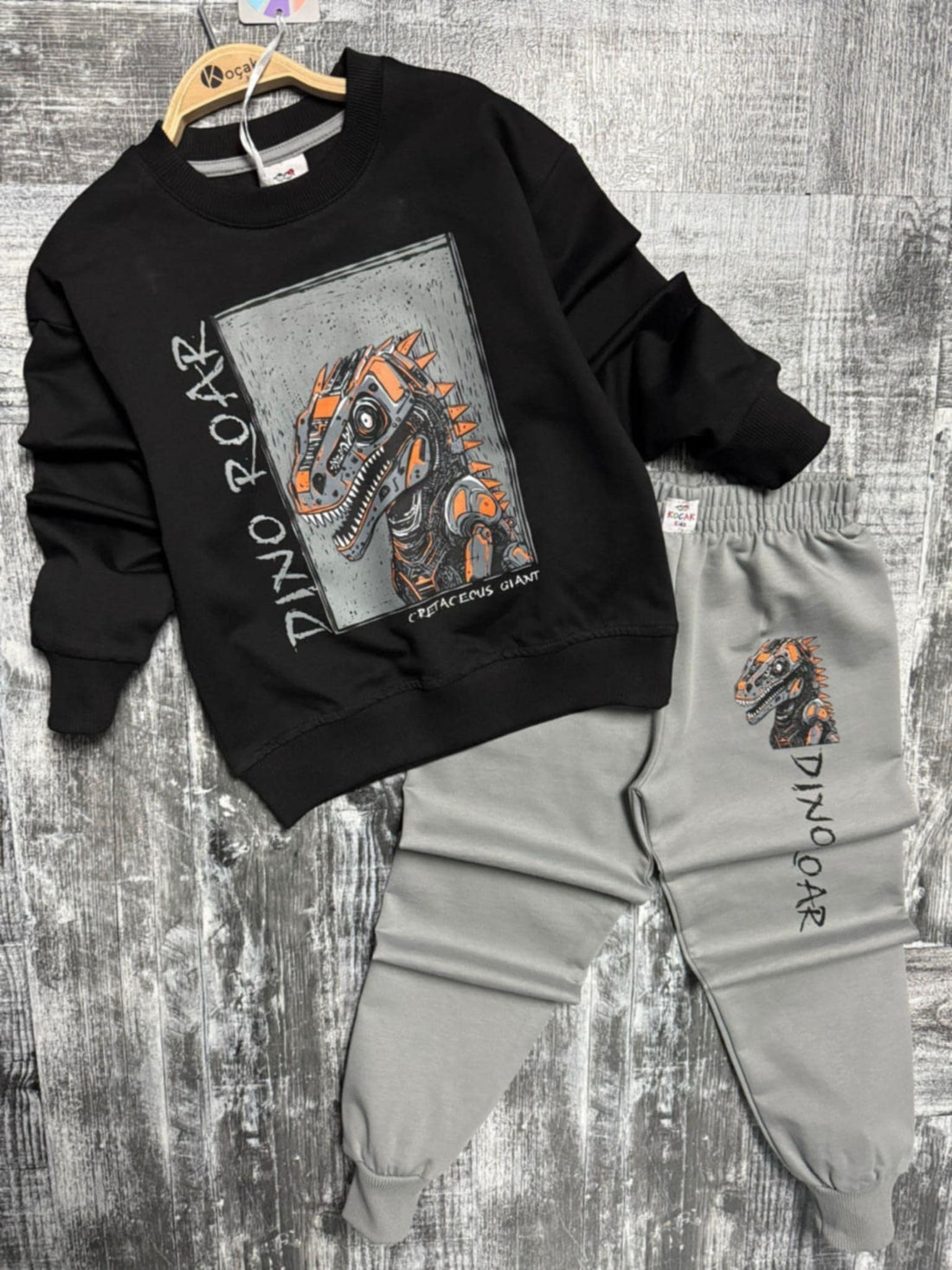 Dinoroar Boy's Tracksuit Gray Blanket 1323-7825-42