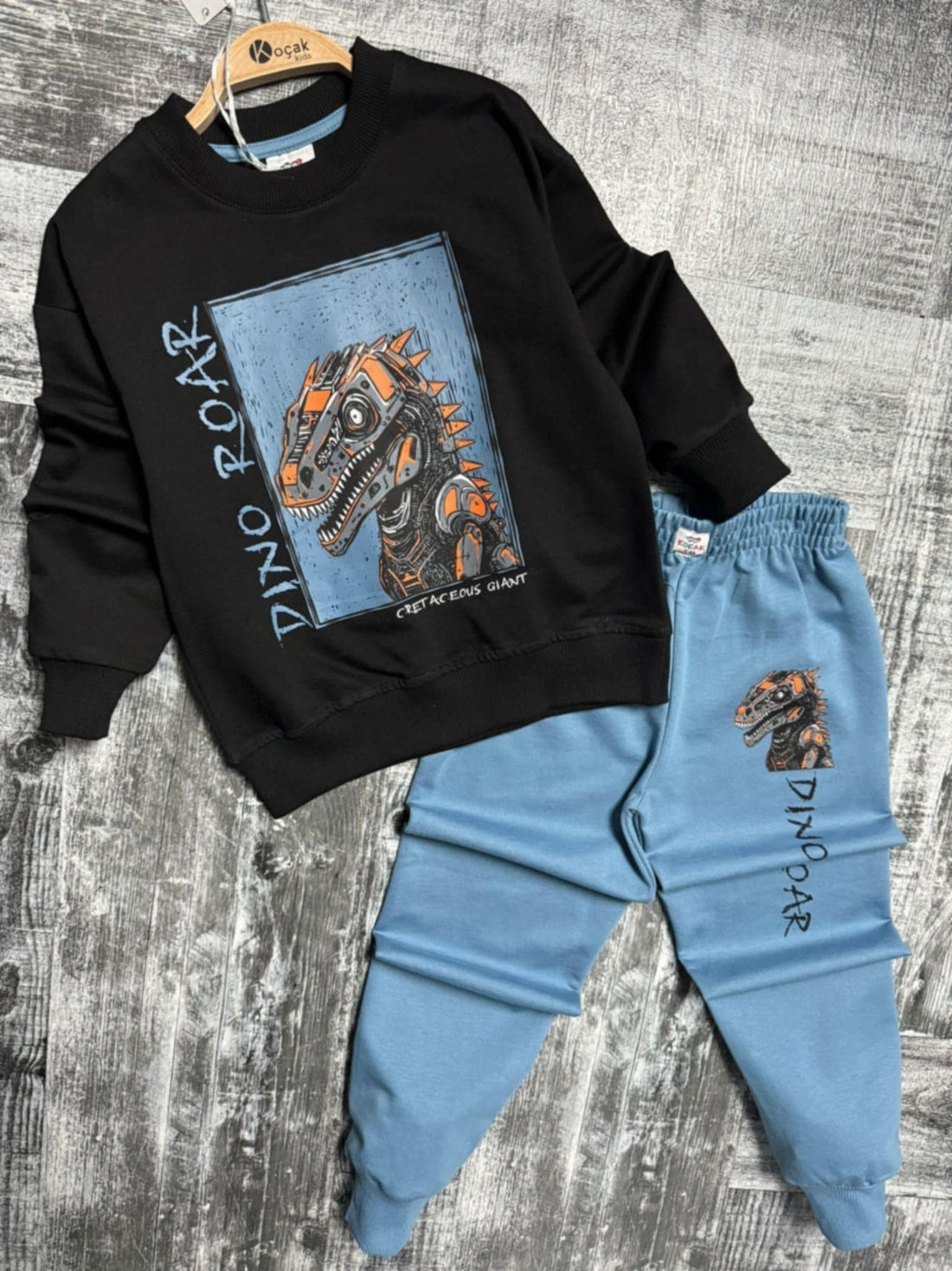 Dinoroar Boy's Blue Tracksuit Blanket 1323-7825-35